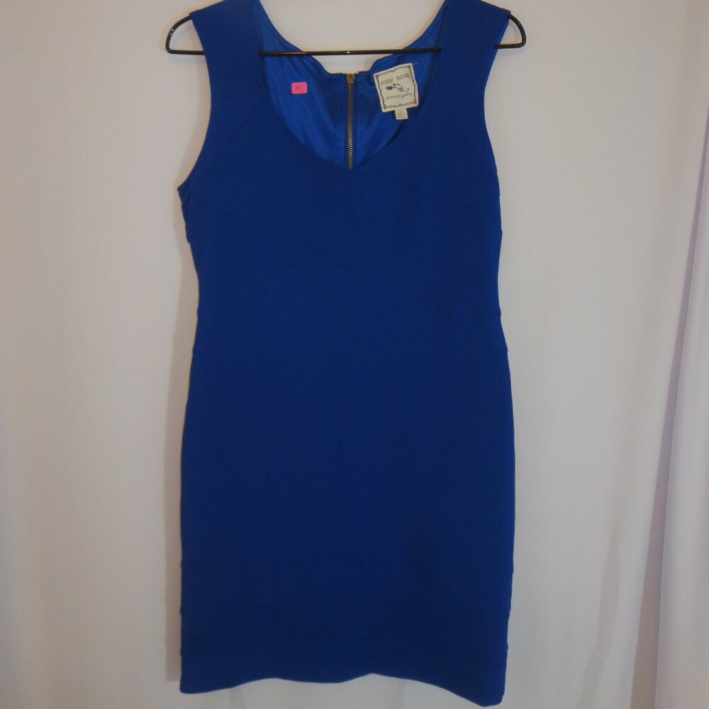 Blue‎ Ribbed Party Dress